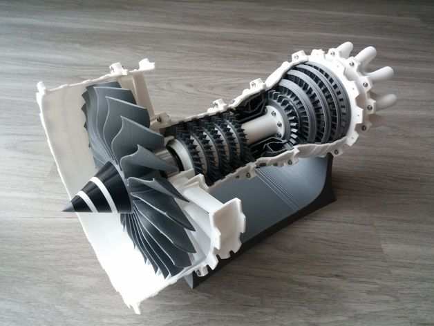3d Printable Jet Engine By Catiav5ftw Thingiverse 3d Druck