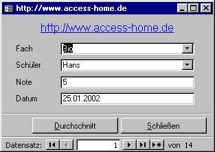 Beispiel Datenbanken Www Access Home De
