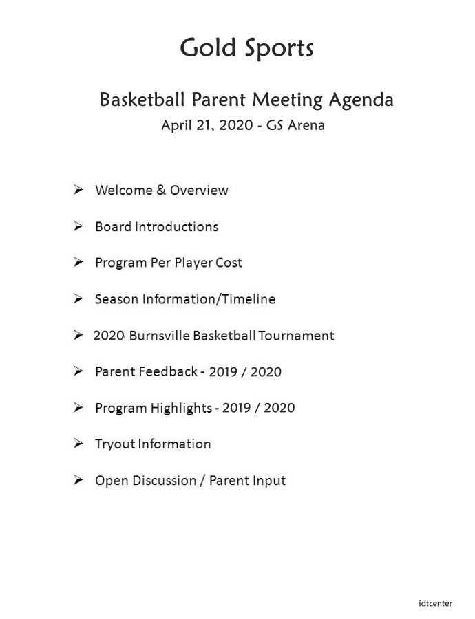 Parent Meeting Agenda Template In 2020 Meeting Agenda Template