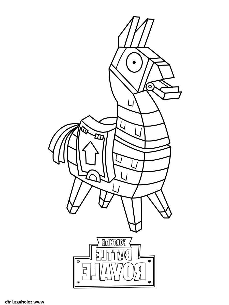 Fortnite Coloring Pages Llama Skin