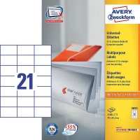 Vasarlas Avery Zweckform No 3652 10 Feher Szinu 70 X 42 3 Mm