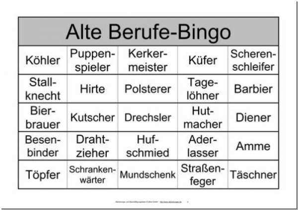 Bingo Vorlage Zum Ausdrucken