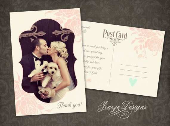 Hochzeit Danke Karte Photoshop Template Sofort Download