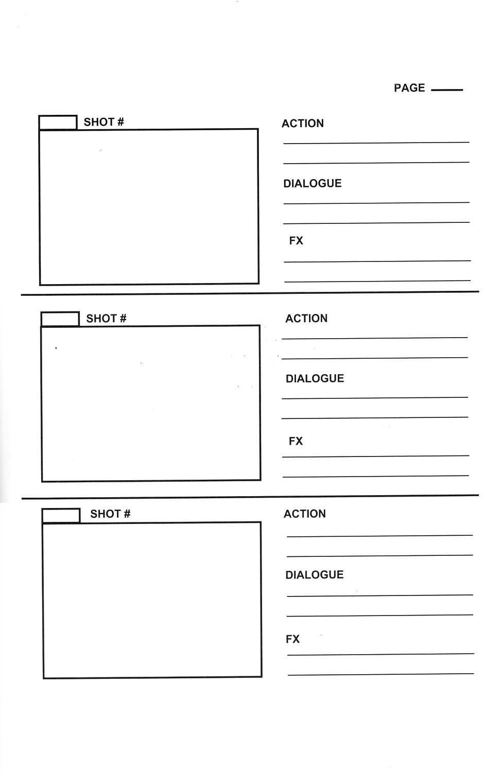 Storyboard Template Storyboard Templates To Plan Your Book