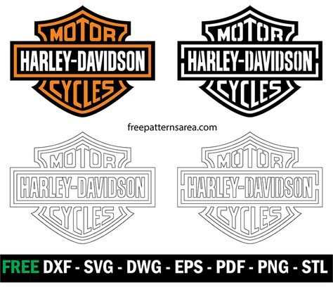 Harley Davidson Logo Stencil Vector Harley Davidson Logo Dxf