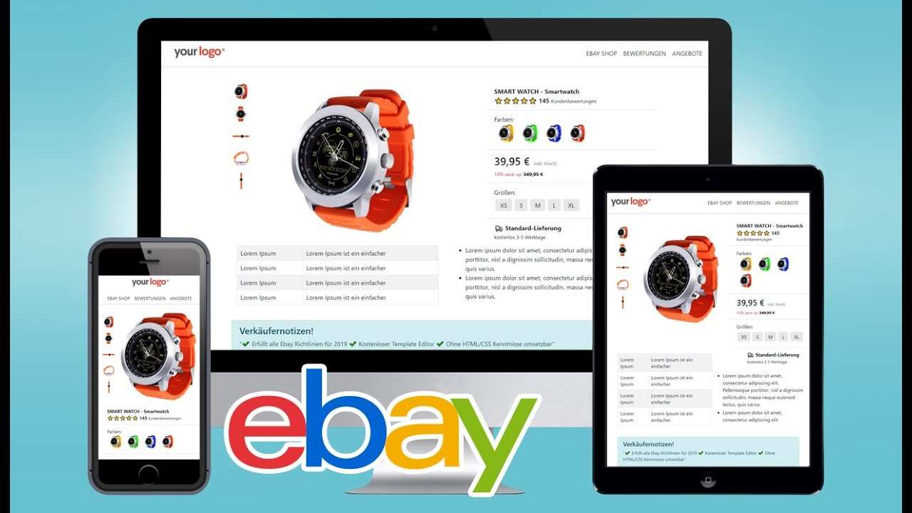 ho to create description template for ebay