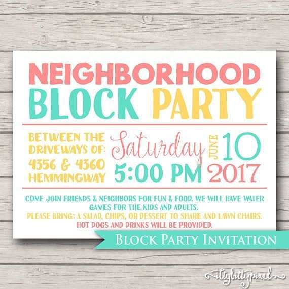 Neighborhood Block Party At The Pool Nachbarschaft Party Party