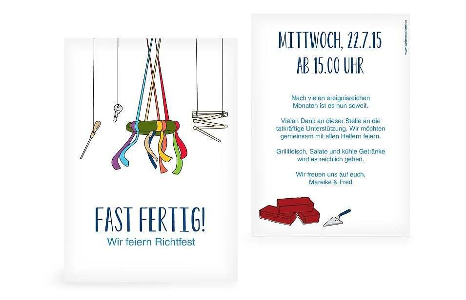 Einladung Zum Richtfest Schreiben Mit Bildern Einladung