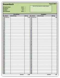 Kassenbuch Fur Excel Die Kostenlose Excel Vorlage Kassenbuch Hilft