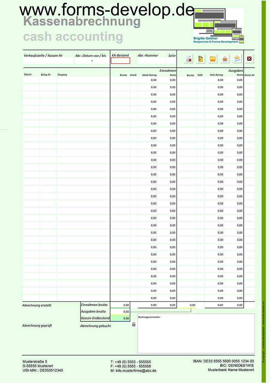 Excel Vorlage Kassenbuch Vorlage Kassenbuch Kassenbuch Excel