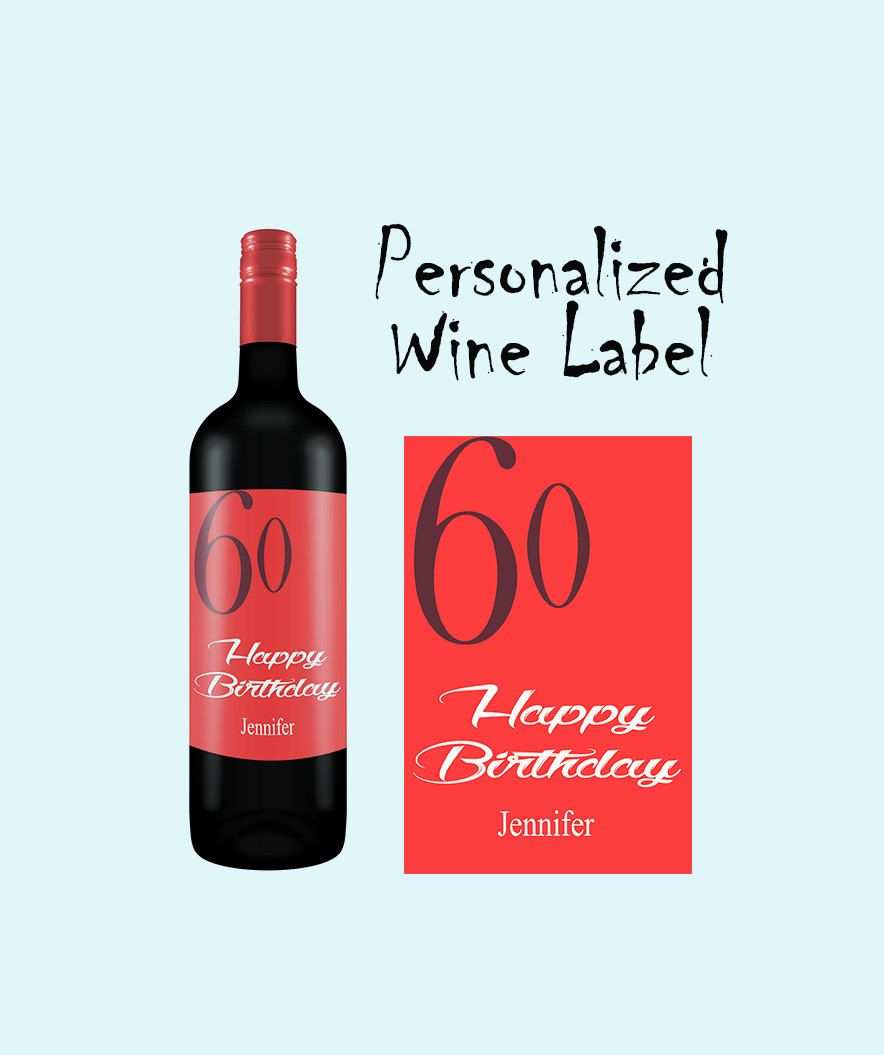 Wein Etikett Geburtstags Etikett Personalisiertes Weinflaschen