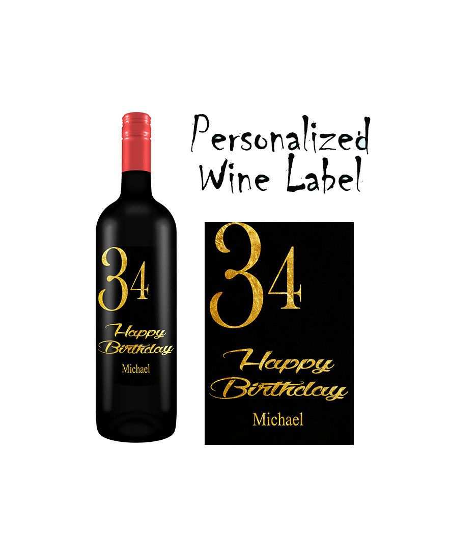 Personalisiertes Weinflaschen Etikett Wein Etikett Geburtstags