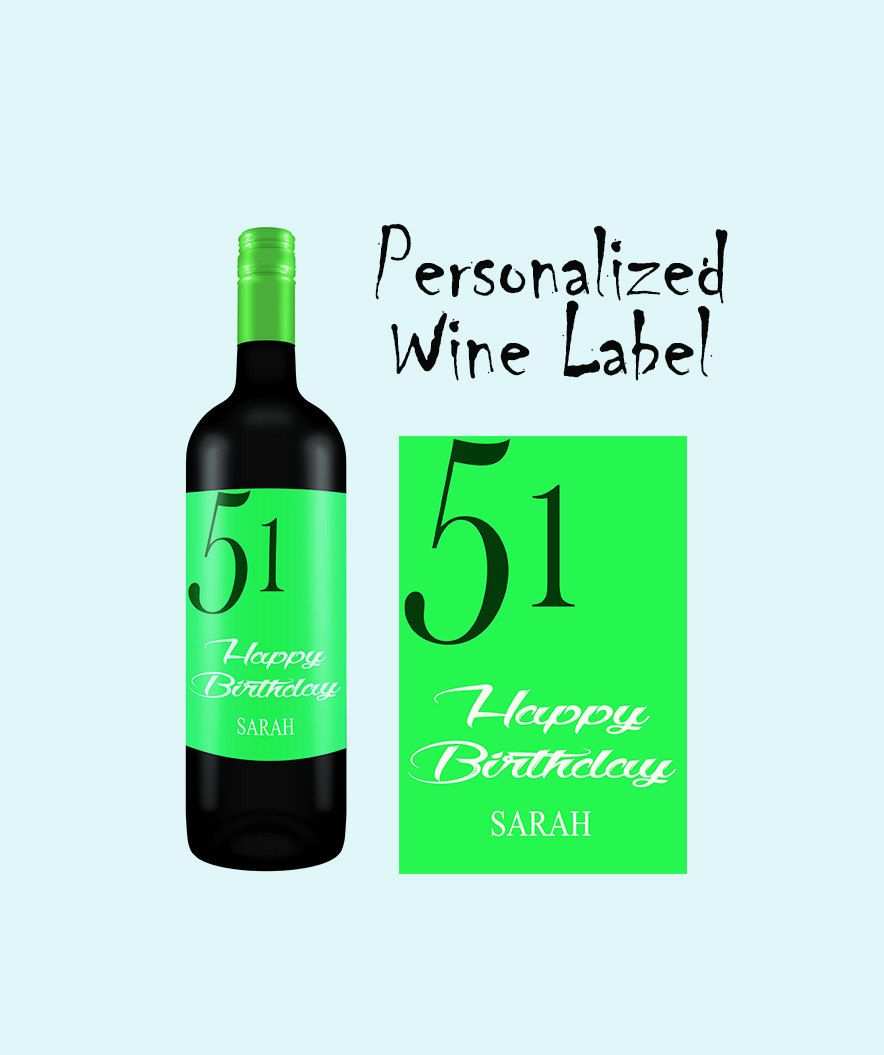 Druckbares Flaschenetikett Geburtstags Etikett Personalisiertes