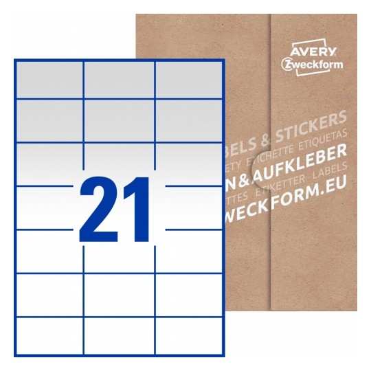 Avery Zweckform 6174 Universal Etiketten 70 X 42 3 Mm Weiss