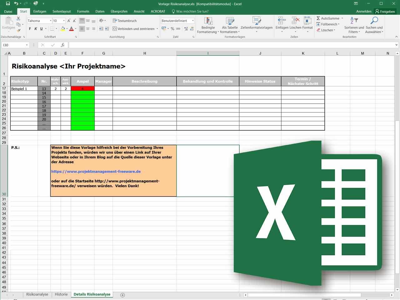 Excel Vorlage Risikoanalyse Excel Vorlage Vorlagen