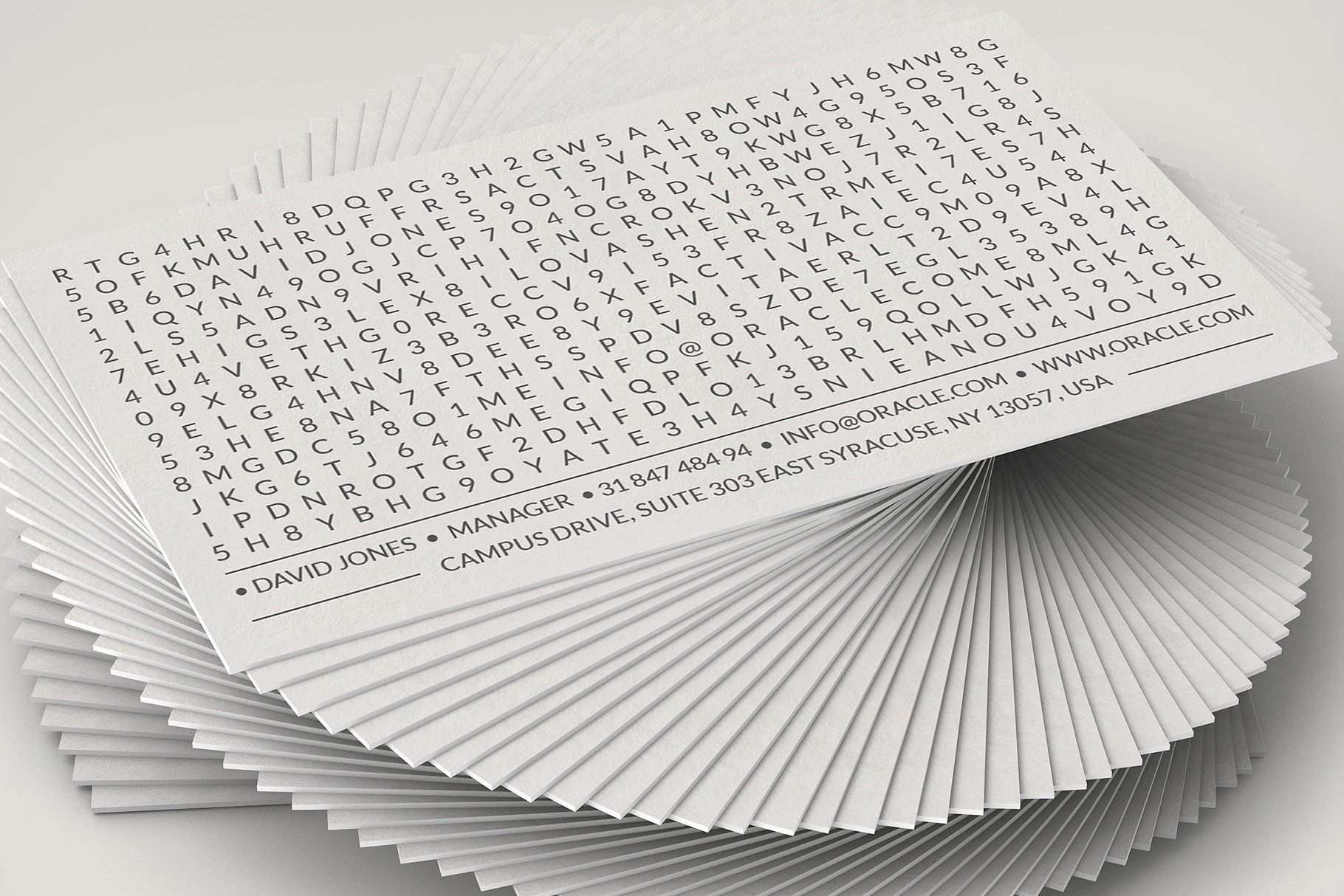 Word Search Business Card