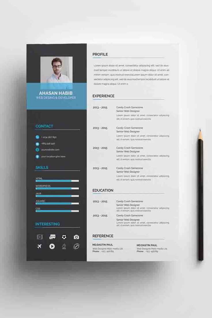 Resume Cv Template For Ms Word Professional Application Cover