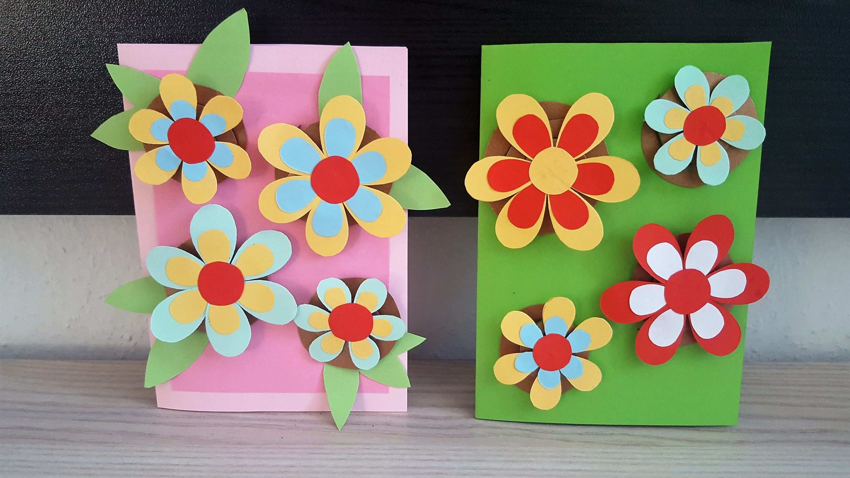 Geburtstagskarte Mit 3d Blumen Basteln Diy Handmade Crafts