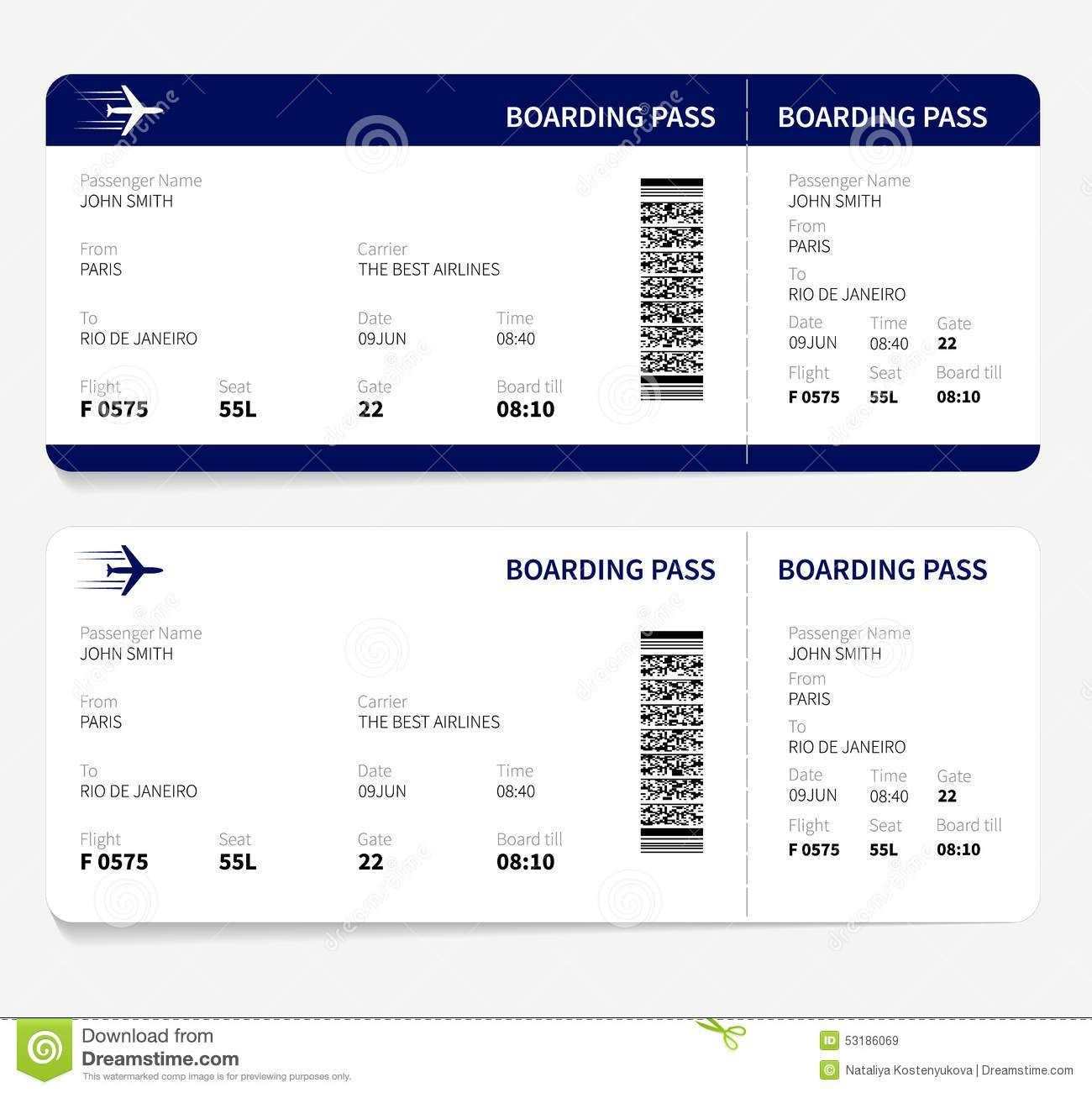 Airline Ticket Template Free Sample Customer Service Resume