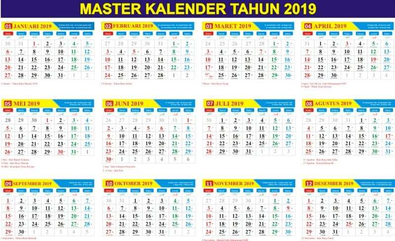 Druckbare Kalender 2019 Vorlage In Pdf Word Excel Kalender