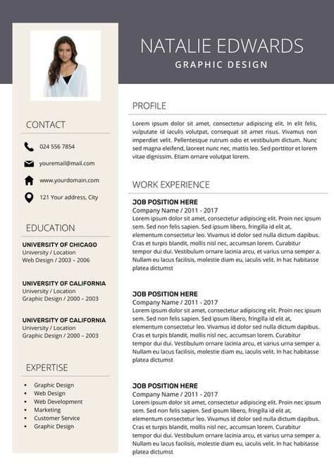 Creative Resume Template Cv Template For Ms Word And Pages Etsy