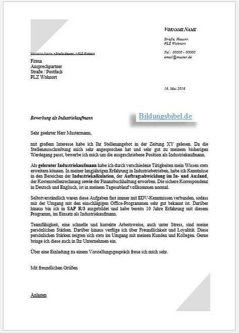 Bewerbung Praktikum Schuler Kostenlose Vorlage Und Muster
