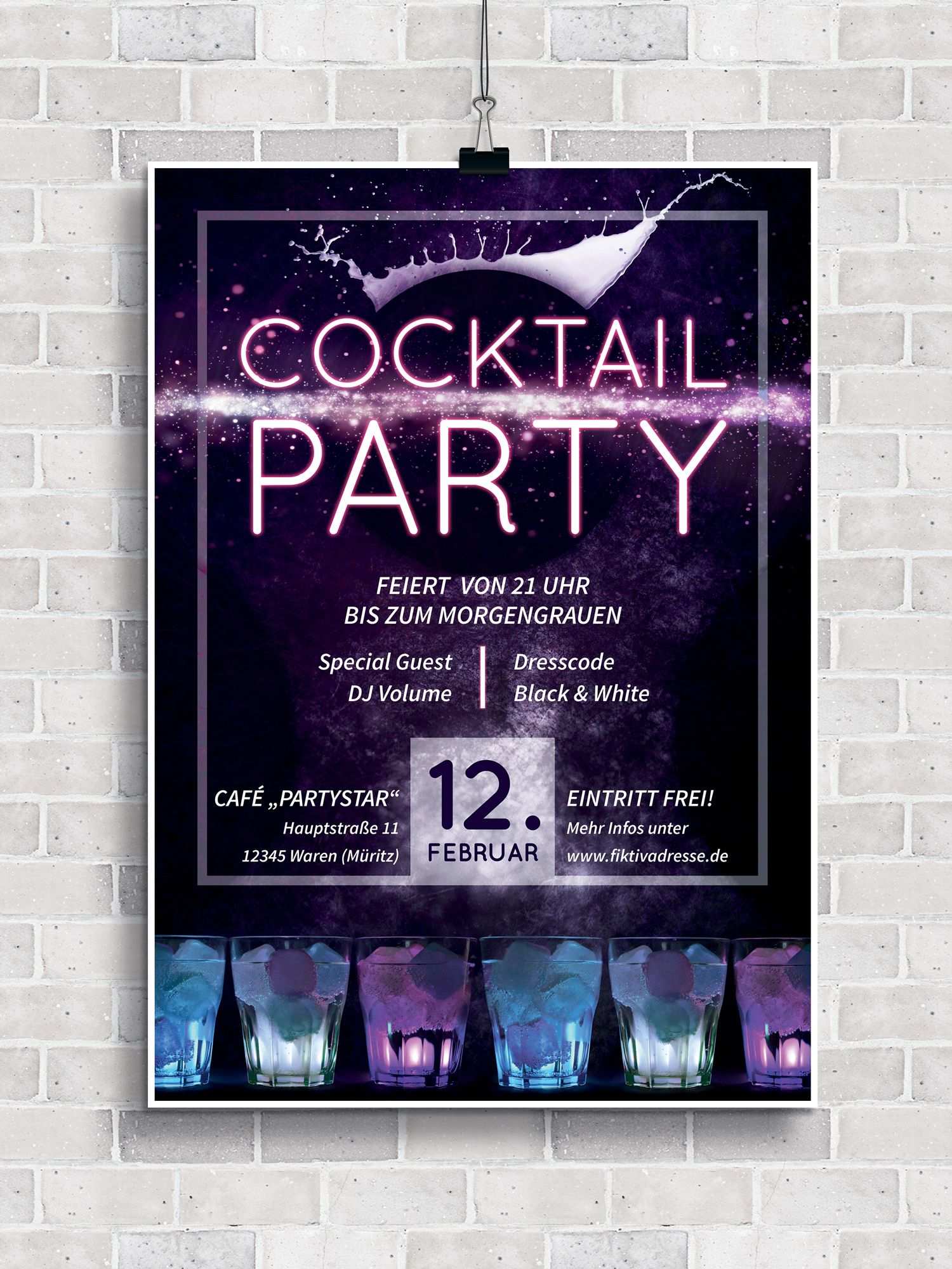 Party Flyer Plakate Und Poster Vorlagen Fur Cocktailpartys