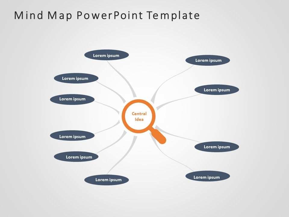 Mind Map Powerpoint Template 4 Mit Bildern Powerpoint Vorlagen