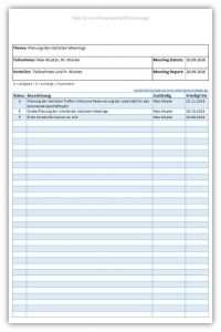 Protokoll Vorlage Fur Excel Vorlagen Excel Vorlage Kostenlose