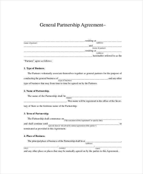 Business Partnership Agreement Template Free New 11 Business