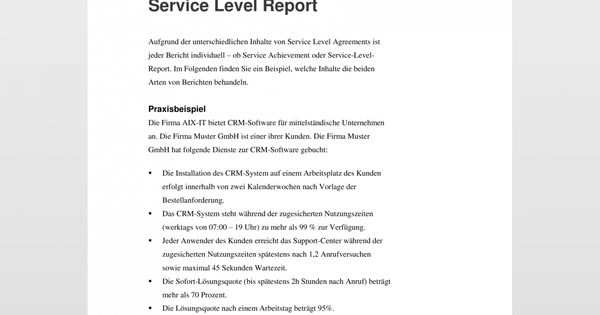 Service Level Vereinbarung Vorlage In 2020 Vorlagen