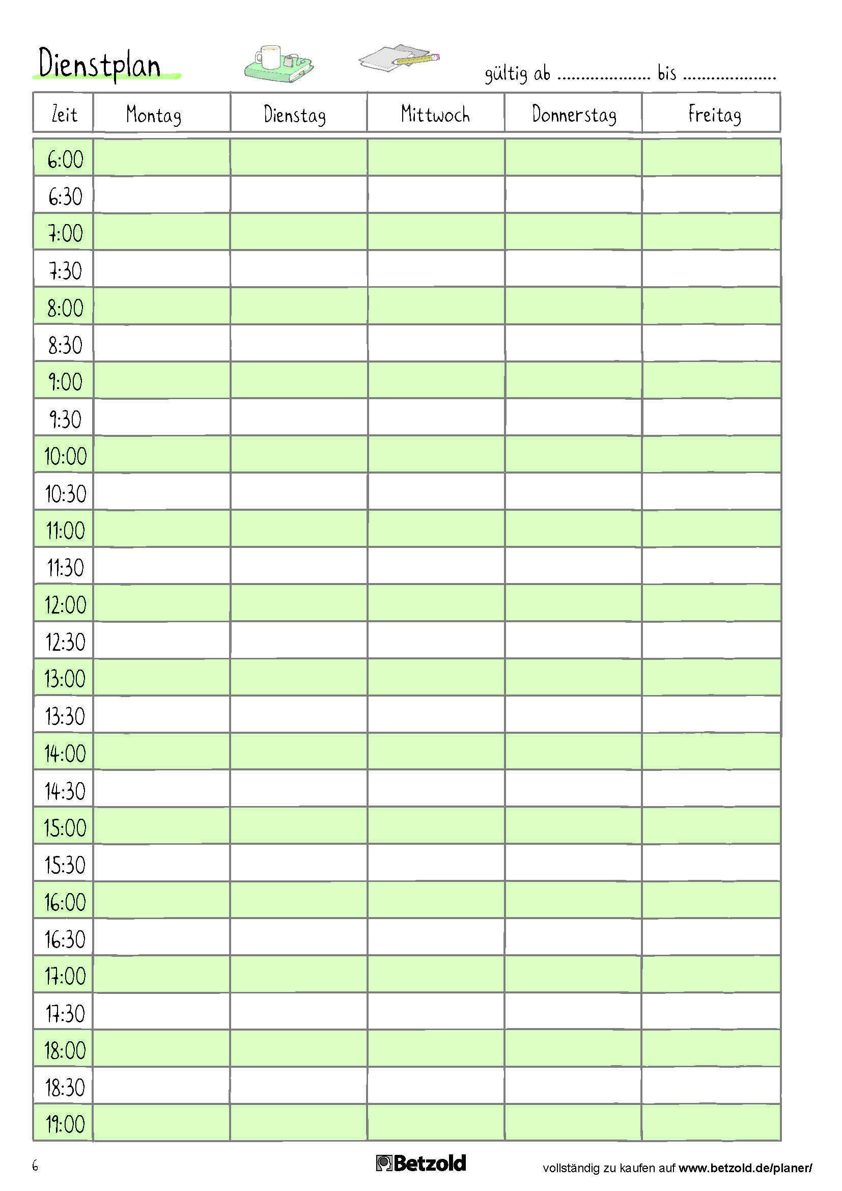 Stundenplan Erstellen Excel