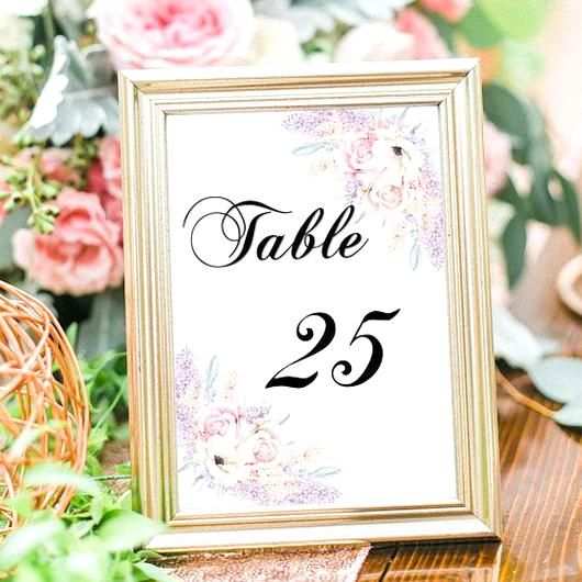 Druckbare Tischnummern Hochzeit Tischnummer Hochzeitsdeko