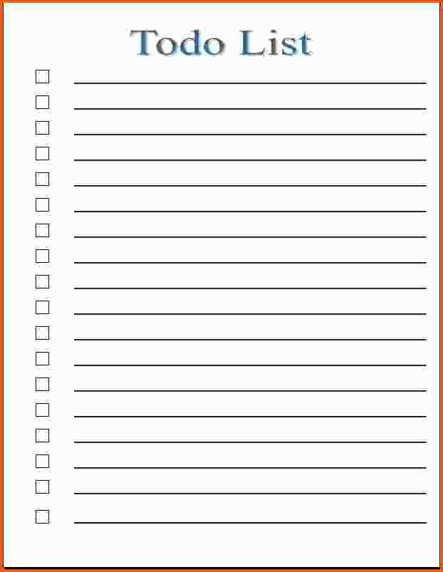 40 To Do List Template Word In 2020 Word Template List Template