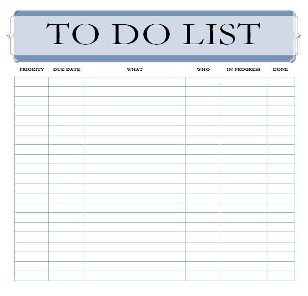 The Best To Do List Template Unleash Your Productivity To Do