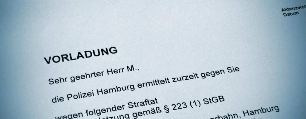Vorladung Von Der Polizei Erhalten Strafverteidiger Hamburg
