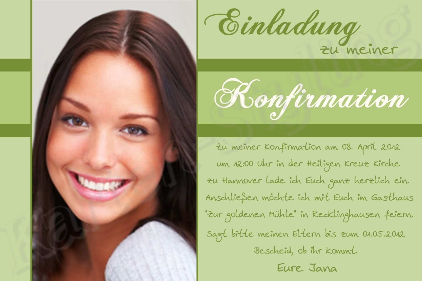 Kostenlose Konfirmationseinladung Zum Ausdrucken Einladung Taufe