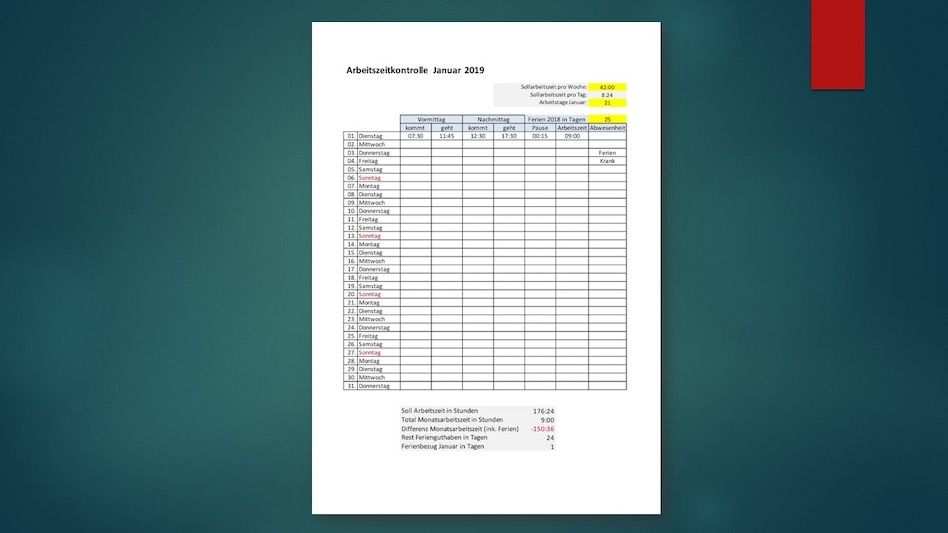 Zeiterfassung Excel Vorlage Schweiz Zeiterfassung Excel Excel