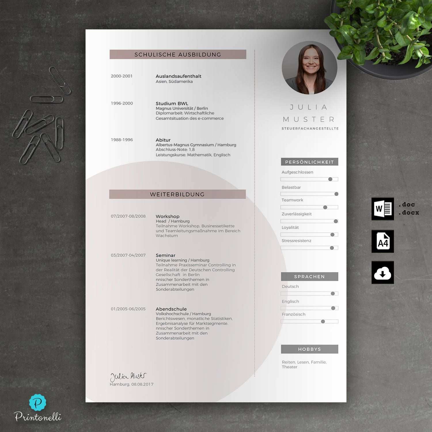 Application Template Cover Page Cv Letter For Word Instant