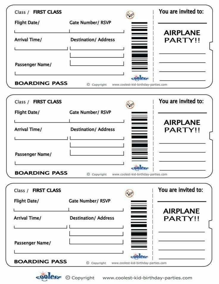 Einladung Flugticket Vorlage Kostenlos